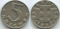 Österreich 1.Republik 5 Groschen G8093 - RARES JAHR Krückenkreuz 1.Republik 1918-1938 Austria -