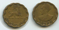 Äthiopien 25 Santeem (25 Cents) G1451 - RAR Haile Selassie I. 1941-1974 Ethiopia Wide rim Scarce -