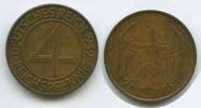 Deutsches Reich Weimar 4 Reichspfennig G10200 - Brüningtaler Weimar -