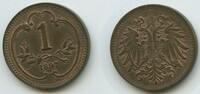Österreich Kaiserreich 1 Heller G3969 - Franz Joseph I. 1848-1916 Austria -