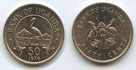 Uganda 50 Cents (Fifty Cents) G1099 - Kranich -