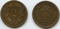 Schweiz Eidgenossenschaft 2 Rappen G14633 - Helvetia Switzerland Suisse -