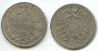 Deutsches Reich Kaiserreich 1 Mark Silber G11240 - Wilhelm I. Germany Empire -