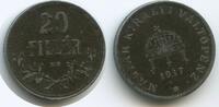 Ungarn Kaiserreich 20 Filler 1917 KB Kremnitz G4155 - Karl I. 1916-1918 Hungary VF-EF