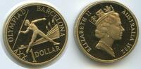 Australien 1 Dollar G11797 - SEHR RAR Barcelona Olympiade Proof Australia -