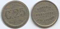 Italien Provinz Belluno Venetien 25 Centesimi Wertmarke nd. GX542 - Pedavena Birraria Flli Luciani Jeton Italy Token coinage VF-EF