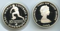 Turks & Caicos 10 Crowns G0191 - Fussball WM World Football Championship Proof -
