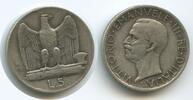 Italien 5 Lire Silber G0929 - Vittorio Emanuele II. 1900-1946 Italy -