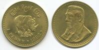 Südafrika Jeton "Gold Reef City" 1 Penny Casino Token T120 - Nashorn - Stephanus Johannes Paul Kruger South Africa -