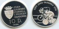 Andorra 10 Diners GS295 - Summer Olympic Games 1996 Cyclists Proof Silver -