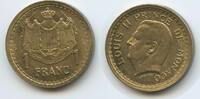 Monaco Fürstentum 1 Franc 1945 G3682 - Ludwig II. 1922-1949 Principality of Monaco EF