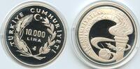 Türkei Republik 10.000 Lira Silber GS107 - Sommer Olympiade Seoul Proof Turkey -