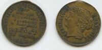 Frankreich Bronzemedaille 1885 M354 - Souvenir du grand Concours Bernay 26. Jul. Liberty France F, ohne Öse
