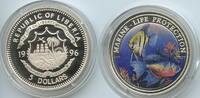 Liberia 5 Dollars Silber G0361 - Marine Life Protection Multicolor Farbmünze -