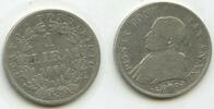 Vatikan Italien-Kirchenstaat 1 Lira Silber G1555 - Papst Pius IX. 1846-1878 Vaticano -