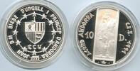 Andorra 10 Diners Silber G0445 - Roman Berenguer III. ECU Costums Union 1991 -
