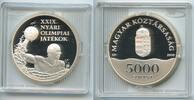 Ungarn Magyar Köztársaság 5000 Forint Silber GS750 - Olympiade China Peking Beijing Olympics Waterpolo Player Proof Hungary -