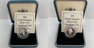 Großbritannien 1 Pfund Großbritannien, 1 Pfund 1991 PP Northern Irish Flax; Silver Proof, Elisabeth II. -