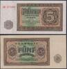 Papiergeld Deutschland 5 Mark 1948 DDR 5 Mark 1948 P11b - 7-stellige SN ... 12,99 EUR  Excl. 10,00 EUR Verzending