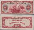 Papiergeld Deutschland Bank Deutscher Länder 1948 100 Mark P8a BDL Ro.244 - Roter Hunderter - RARITÄT! 100 Mark 1948 III+