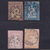 Schweiz SCHWEIZ 1854 - MiNr. 13-16 gestempelt, Sitzende Helvetia Strubeli -