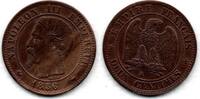 France 2 Centimes 1856 A Napoléon III - Tête Nue EF 40,00 EUR  Excl. 14,85 EUR Verzending