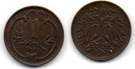 Autriche -Österreich - Austria 1 Heller 1901 VF 1,50 EUR  plus 4,90 EUR verzending