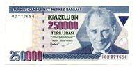 Turquie - Turkey 250000 Lira -