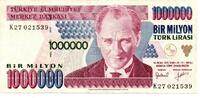 Turquie - Turkey 1000000 Lira -