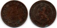 Pays Bas - Netherlands - Niederlande 2.5 Cents 1890 F 5,00 EUR  Excl. 4,90 EUR Verzending
