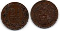 Pays Bas - Netherlands - Niederlande 2.5 Cents 1905 F 2,50 EUR  Excl. 4,90 EUR Verzending