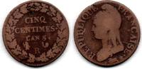France 5 Centimes An 5 R Dupré F 10,00 EUR  Excl. 4,90 EUR Verzending