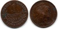 France - Frankreich 1 Centime 1916 3 ème République VF 2,50 EUR  Excl. 7,30 EUR Verzending