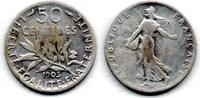 France 50 centimes 1905 Semeuse F 8,00 EUR  Excl. 4,90 EUR Verzending