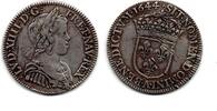 France - Frankreich 1/4 Ecu à la mèche courte Louis XIV -