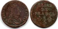 France - Frankreich Liard de France Louis XIV -