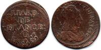 France - Frankreich Liard de France Louis XIV -
