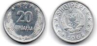 Albanie - Albanien - Albania 20 Qindarka 1964 EF 1,50 EUR  Excl. 5,05 EUR Verzending