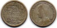 Pays -Bas - Netherlands -Niederlanden 25 Cents 1911 B+ 5,00 EUR  Excl. 4,90 EUR Verzending