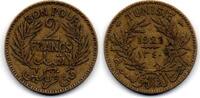 Tunisie - Tunisia - Tunesien 2 Francs 1921 F+ 2,50 EUR  Excl. 4,90 EUR Verzending