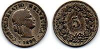 Suisse - Schweiz - Switzerland 5 Rappen 1890 B F 5,00 EUR  Excl. 7,30 EUR Verzending