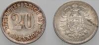 Kleinmünzen-Kaiserreich 20 Pfennig Kleiner Adler -