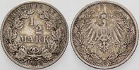 Kleinmünzen-Kaiserreich 1/2 Mark Grosser Adler -