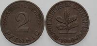 Kleinmünzen 2 Pfennig Bundesrepublik Deutschland -