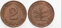 Kleinmünzen 2 Pfennig Bundesrepublik Deutschland -