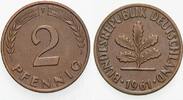 Kleinmünzen 2 Pfennig Bundesrepublik Deutschland -