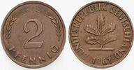 Kleinmünzen 2 Pfennig Bundesrepublik Deutschland -
