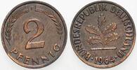 Kleinmünzen 2 Pfennig Bundesrepublik Deutschland -