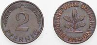 Kleinmünzen 2 Pfennig Bundesrepublik Deutschland -