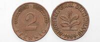 Kleinmünzen 2 Pfennig Bundesrepublik Deutschland -